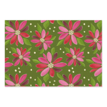 Holiday flora gift wrap
