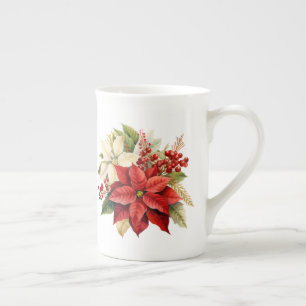 Holiday Floral  Bone China Mug