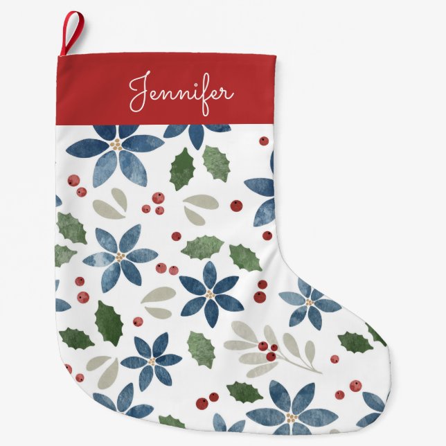 Holiday Floral Stocking (Front)