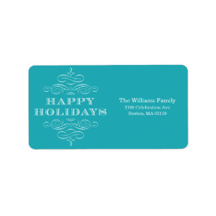 HOLIDAY FLOURISH HOLIDAY ADDRESS LABELS