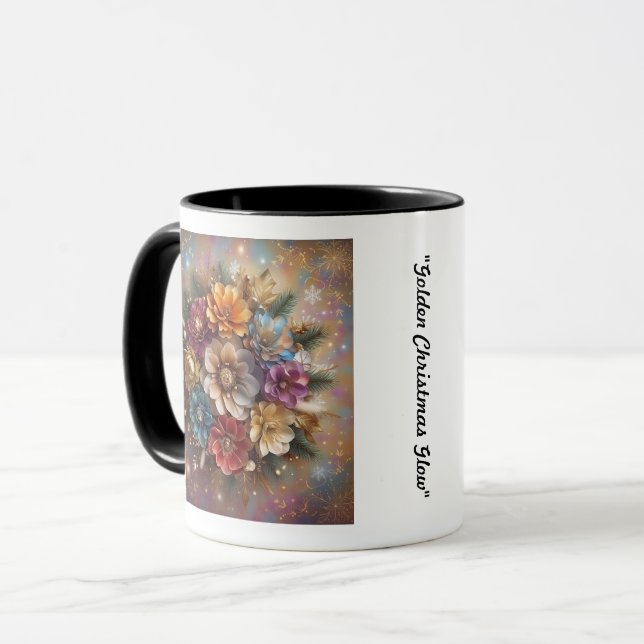 "Holiday Flower Fusion" Mug (Front Left)