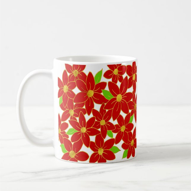 Holiday Flowers 2 Coffee Mug (Left)