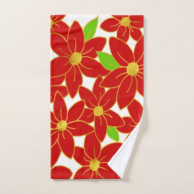 Holiday Flowers 2 Hand Towel (Hand Towel)