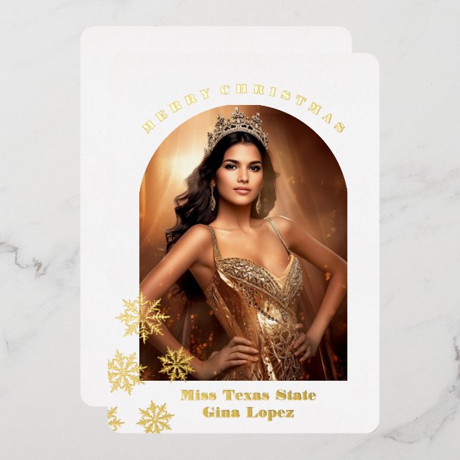 Holiday Foil Photo Card (Front/Back)