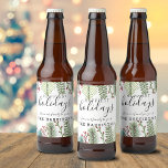 Holiday Foliage Christmas Personalised Beer Bottle Label<br><div class="desc">Festive holiday leaves and berries,  Christmas Bottle Labels. Great for Christmas parties,  restaurants and holiday events. Festive and cheerful,  these bottle labels will be sure to impress your guests.</div>