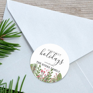 Holiday Foliage Holiday Classic Round Sticker
