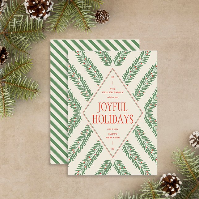 Holiday Foliage Quadrant  (front and back design)