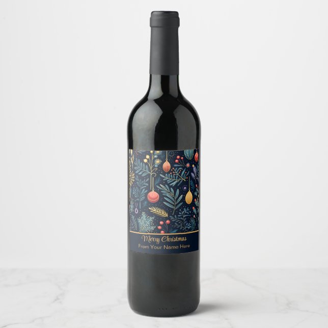 Holiday Foliage Wine Label (Front)