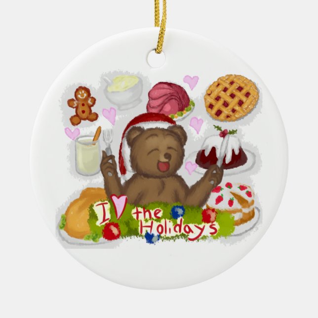Holiday Food Ceramic Tree Decoration (Front)