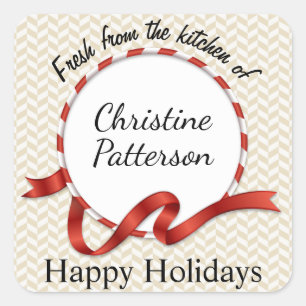 Holiday Food Gifts with Your Name Square Sticker