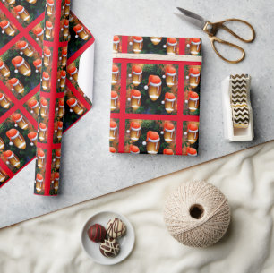 HOLIDAY FOOTBALLS     WRAPPING PAPER