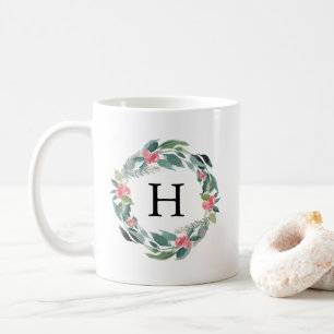 Holiday Forest Monogram Coffee Mug