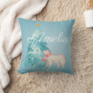 Holiday Forest Scene Personalised Cushion