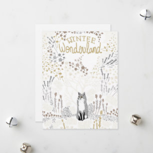 Holiday Fox Winter Wonderland Card