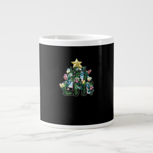 Holiday Fun -Let's Get Lit This Christmas Classic Large Coffee Mug (Front)