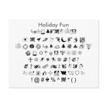Holiday Fun - Zazzle Font Sampler Sheet with Guide