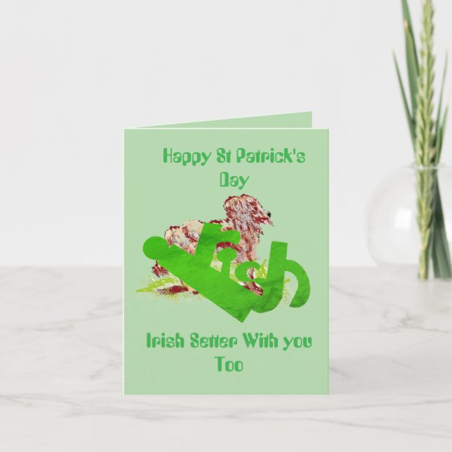 Holiday G Card :  Irish Setter With You (Front)