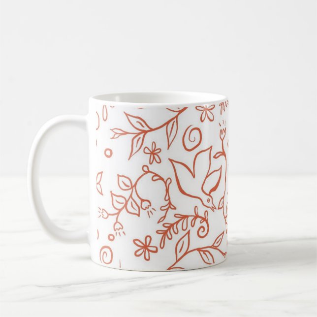 Holiday Garden Design Coffee Mug (Left)