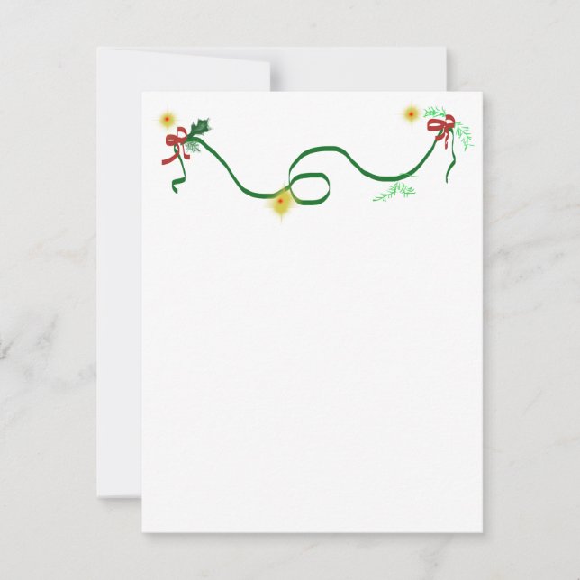 Holiday garland invitation (Front)