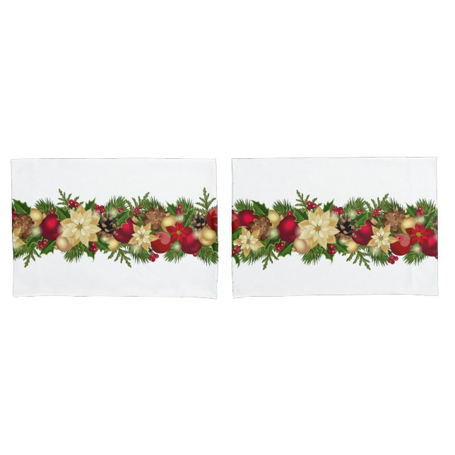 Holiday Garland Pillowcase Set (Front-Set)