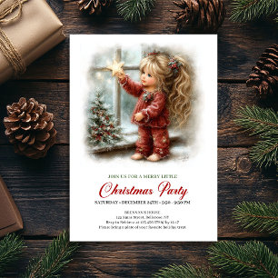 Holiday Get Together Invite Cosy Winter Scene Tree
