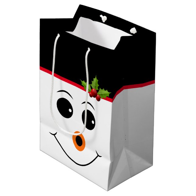 Holiday Gift Bag Snowman (Front Angled)