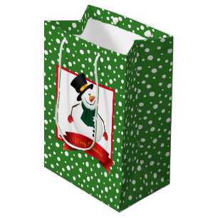 Holiday Gift Bag-Snowman Medium Gift Bag