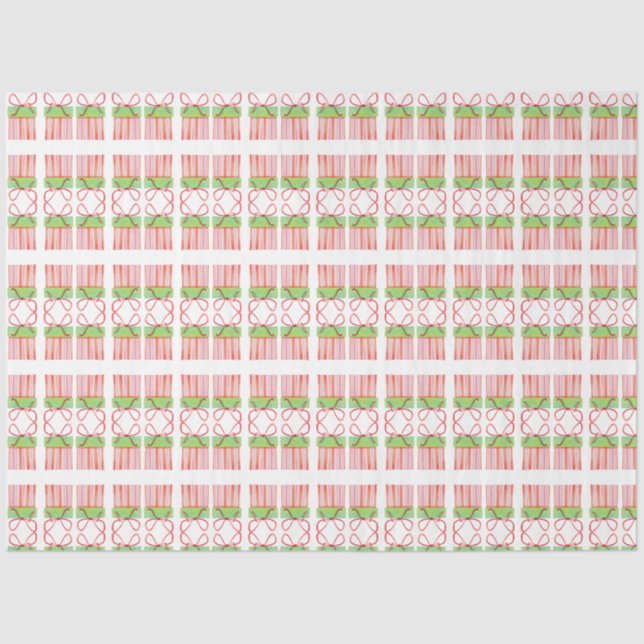 Holiday Gift Box Pattern Tissue Paper (Front)