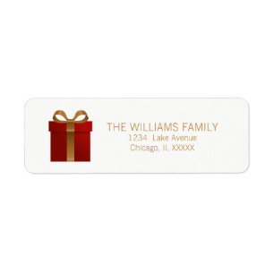 Holiday Gift Christmas Return Address Labels