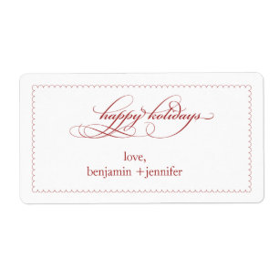 holiday gift label or tag