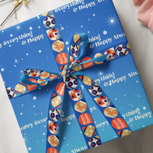 Holiday Gift Ribbon Bold Modern Ornaments Grosgrain Ribbon