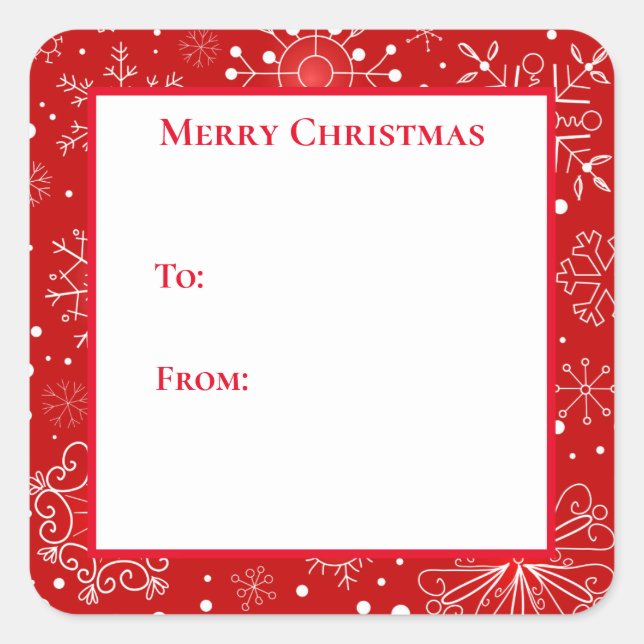 Holiday Gift Tag Stickers (Front)