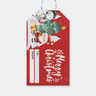 holiday gift tags for kids,red and green tartan pl
