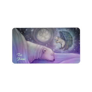 Holiday Gift Tags Polar Bear and Angel