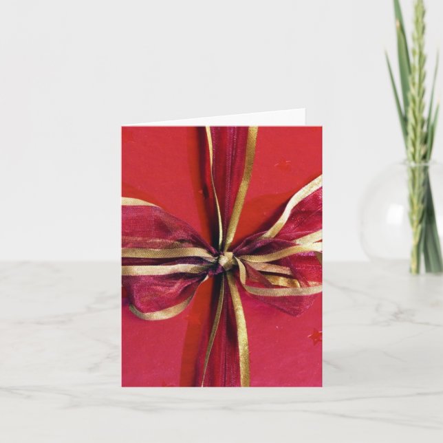 Holiday Gift Wrap and Bows Card (Front)