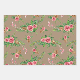 Holiday Gift Wrap Floral Bundle