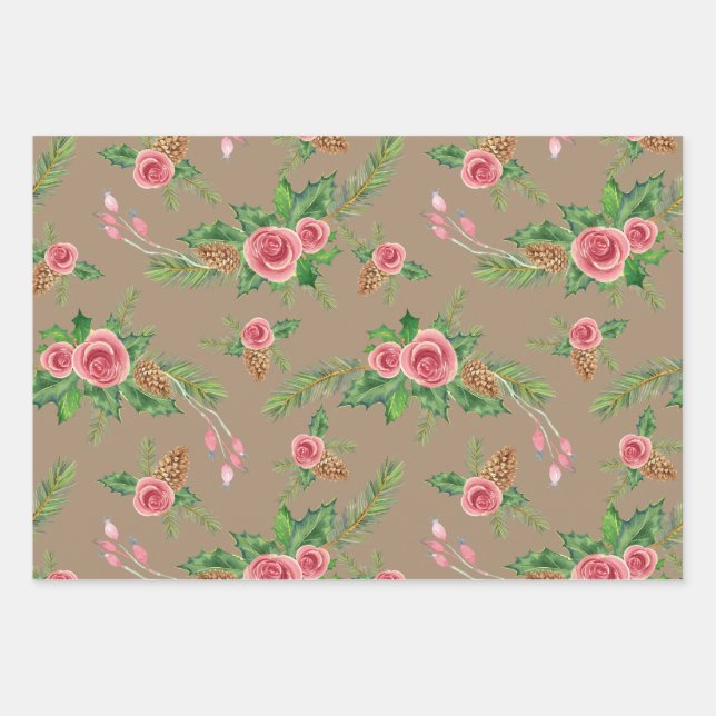 Holiday Gift Wrap Floral Bundle (Front)