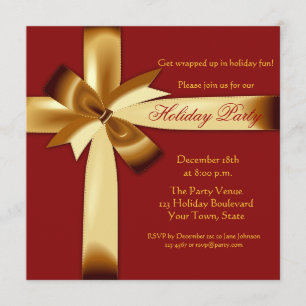 Holiday Gift Wrap Party Invitation