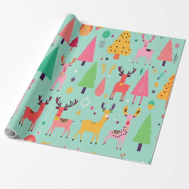Holiday Gift Wrapping Paper (Unrolled)
