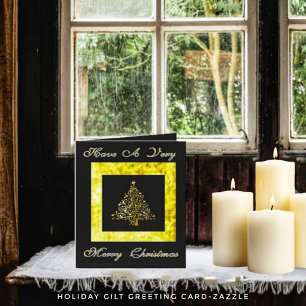 Holiday Gilt Folded Greeting Card