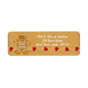 Holiday Gingerbread Address Label