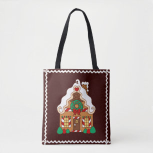 Holiday Gingerbread House Tote Bag