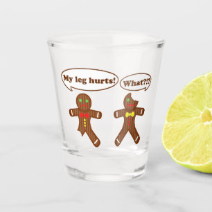 Holiday Gingerbread Humour Christmas Shot Glass