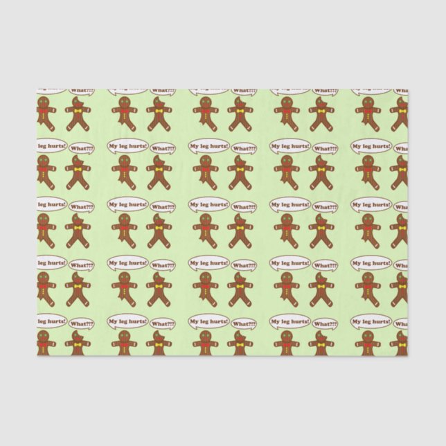 Holiday Gingerbread Humour Tissue Paper (Front)