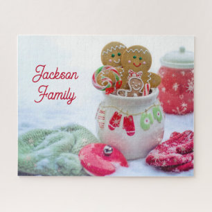 Holiday Gingerbread in the Snow Photo Jigsaw Puzzle