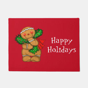 Holiday Gingerbread Man Doormat