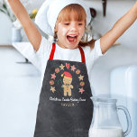 Holiday Gingerbread Man Kid Baking Crew Chalkboard Apron<br><div class="desc">“Christmas Cookie Baking Crew.” Here’s a wonderful way add to the fun of your holiday baking. Add extra sparkle to your holiday culinary adventures whenever you wear this adorable, whimsical, chic, simple, modern, custom name Christmas apron. A cute gingerbread man, along with playful white script typography over a chalkboard background,...</div>