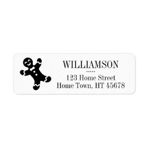 Holiday Gingerbread Man Return Address