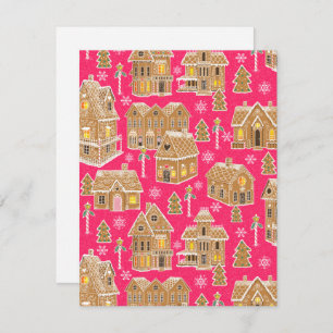 Holiday Gingerbread Village Card