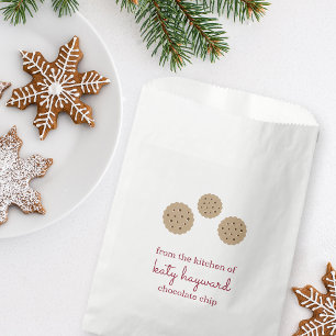 Holiday Gingersnap Personalised Cookie Favour Bags